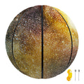Blue Orange Stardust Galaxy Space Print Basketball