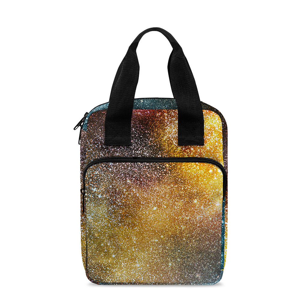 Blue Orange Stardust Galaxy Space Print Bible Tote Bag