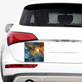 Blue Orange Stardust Galaxy Space Print Car Sticker