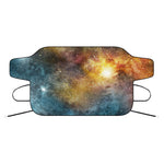 Blue Orange Stardust Galaxy Space Print Car Windshield Snow Cover