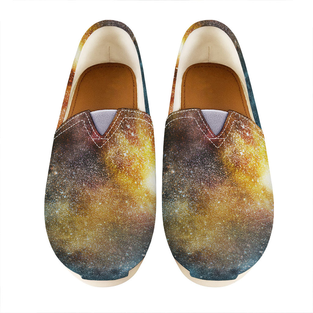 Blue Orange Stardust Galaxy Space Print Casual Shoes