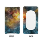 Blue Orange Stardust Galaxy Space Print Changing Pad Cover