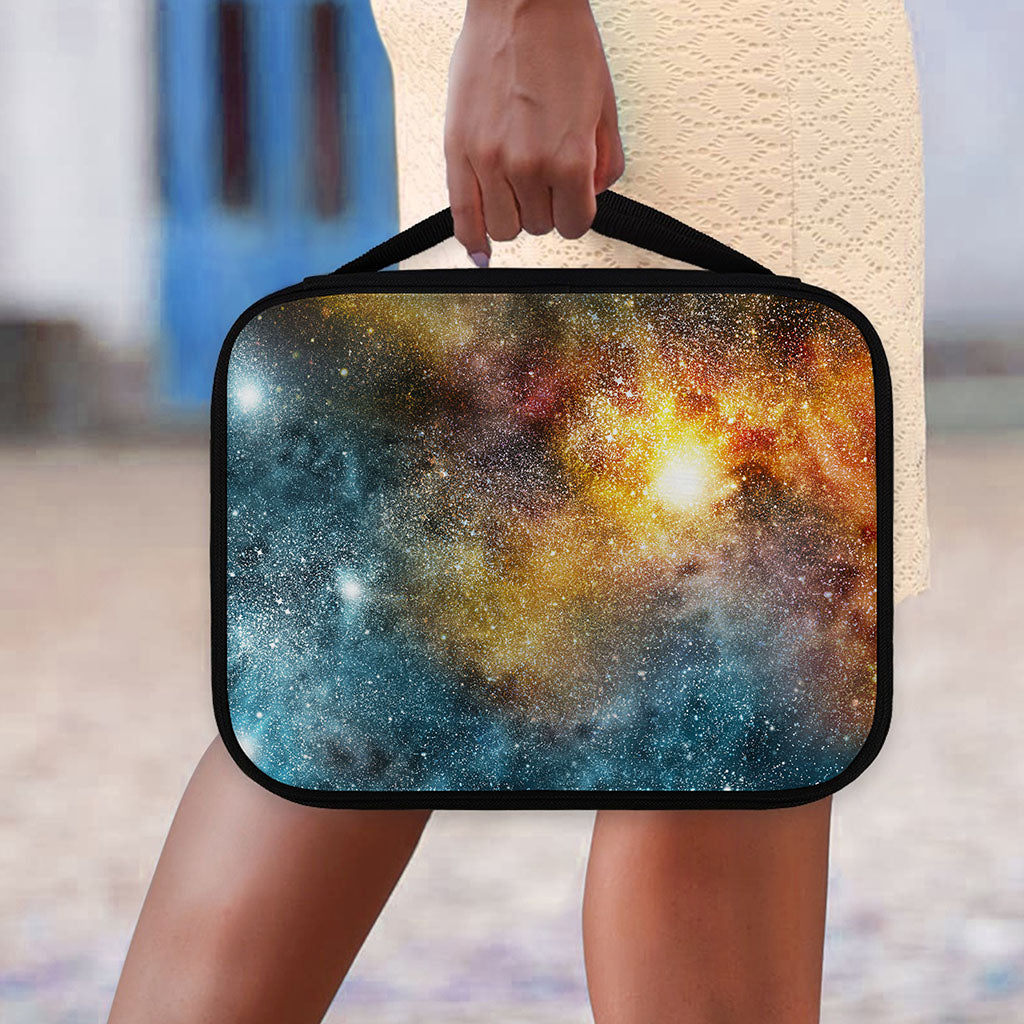 Blue Orange Stardust Galaxy Space Print Classic Bible Case