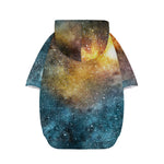 Blue Orange Stardust Galaxy Space Print Dog Zip Up Hoodie