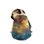 Blue Orange Stardust Galaxy Space Print Dog Zip Up Jacket