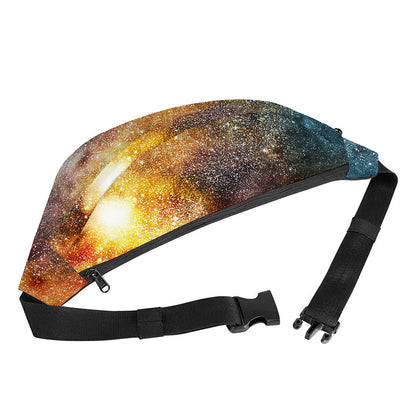Blue Orange Stardust Galaxy Space Print Fanny Pack