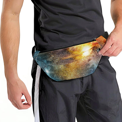 Blue Orange Stardust Galaxy Space Print Fanny Pack