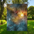 Blue Orange Stardust Galaxy Space Print Garden Flag