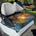 Blue Orange Stardust Galaxy Space Print Golf Cart Seat Cover
