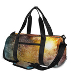 Blue Orange Stardust Galaxy Space Print Gym Bag