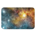 Blue Orange Stardust Galaxy Space Print Indoor Door Mat