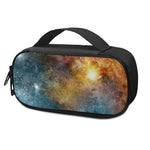 Blue Orange Stardust Galaxy Space Print Insulin Cooler Travel Case