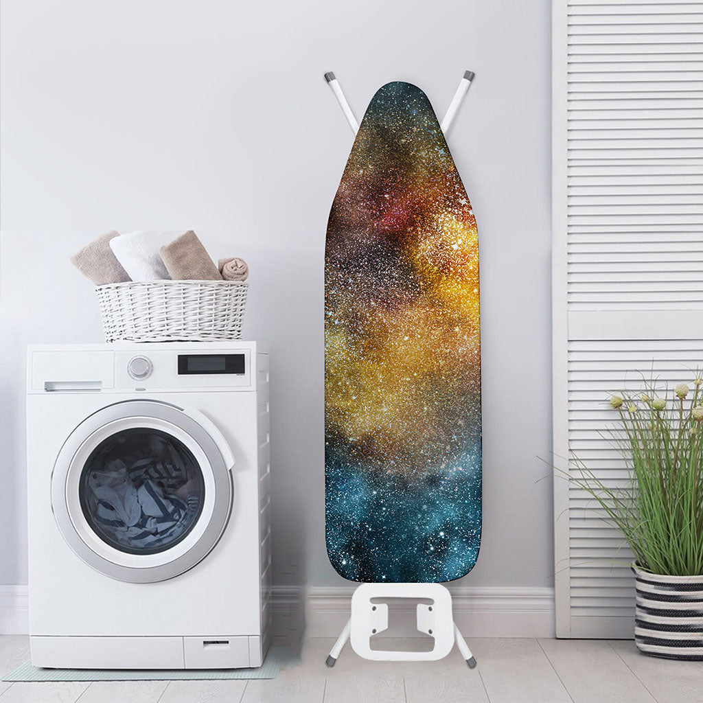 Blue Orange Stardust Galaxy Space Print Ironing Board Cover