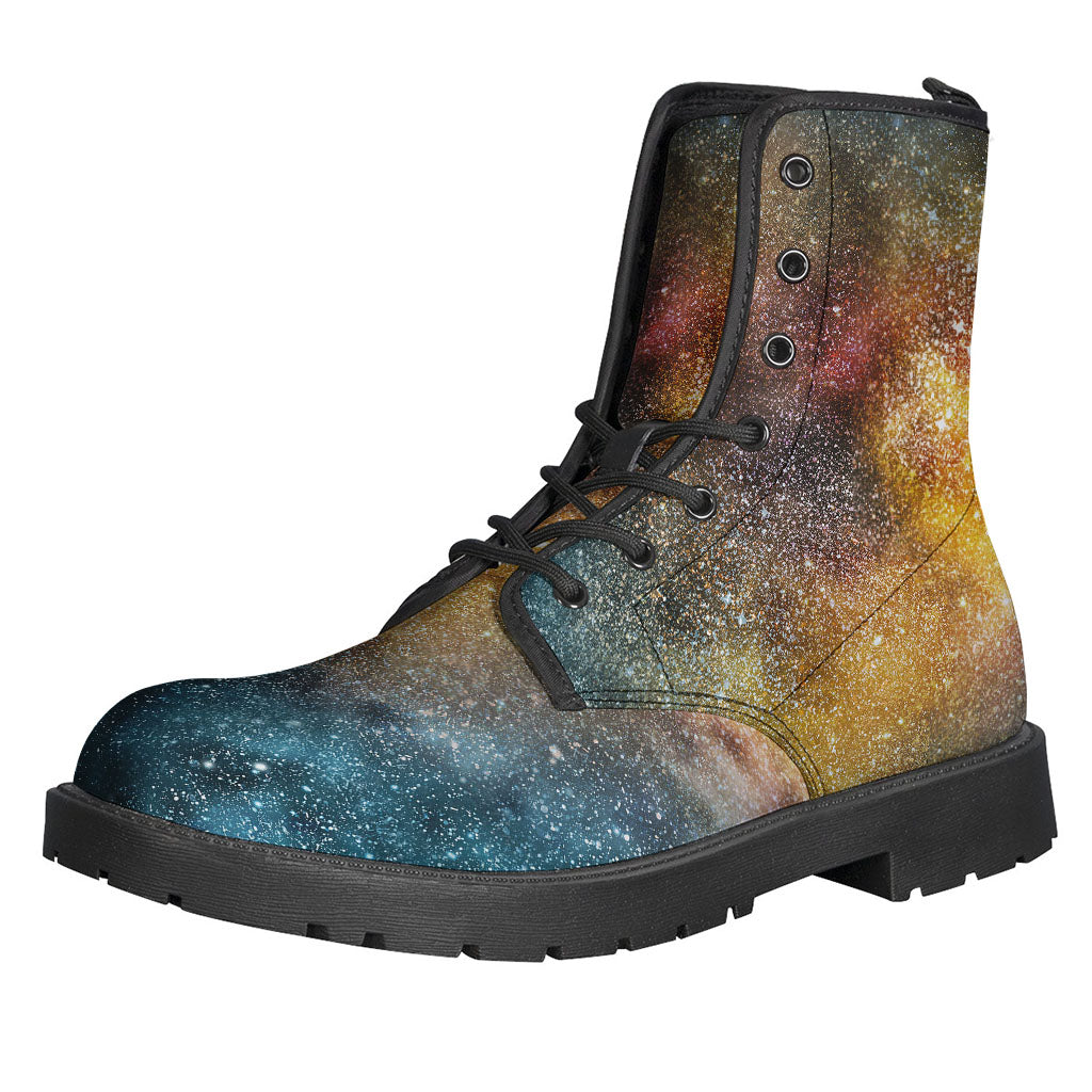 Blue Orange Stardust Galaxy Space Print Backpack