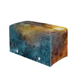 Blue Orange Stardust Galaxy Space Print Leather Tissue Box Cover
