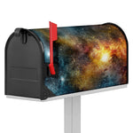 Blue Orange Stardust Galaxy Space Print Mailbox Cover