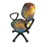 Blue Orange Stardust Galaxy Space Print Office Chair Cover