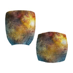Blue Orange Stardust Galaxy Space Print Office Chair Cover