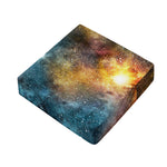 Blue Orange Stardust Galaxy Space Print Outdoor Seat Cushion Cover