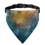 Blue Orange Stardust Galaxy Space Print Over The Collar Dog Bandana