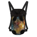 Blue Orange Stardust Galaxy Space Print Pet Carrier Backpack
