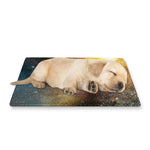 Blue Orange Stardust Galaxy Space Print Pet Cooling Mat Cover