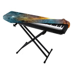 Blue Orange Stardust Galaxy Space Print Piano Keyboard Cover