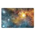 Blue Orange Stardust Galaxy Space Print Polyester Doormat
