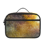 Blue Orange Stardust Galaxy Space Print Portable Lunch Bag