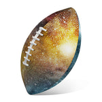 Blue Orange Stardust Galaxy Space Print Rugby Ball