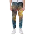 Blue Orange Stardust Galaxy Space Print Joggers