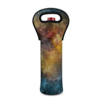 Blue Orange Stardust Galaxy Space Print Single Neoprene Wine Tote