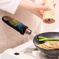 Blue Orange Stardust Galaxy Space Print Skillet Handle Cover