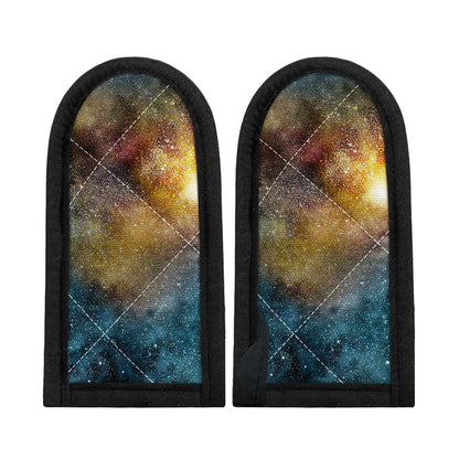 Blue Orange Stardust Galaxy Space Print Skillet Handle Cover