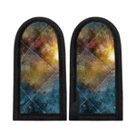 Blue Orange Stardust Galaxy Space Print Skillet Handle Cover