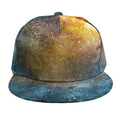 Blue Orange Stardust Galaxy Space Print Snapback Cap
