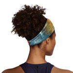 Blue Orange Stardust Galaxy Space Print Sports Headband