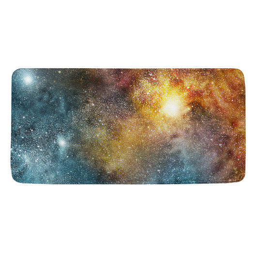 Blue Orange Stardust Galaxy Space Print Towel