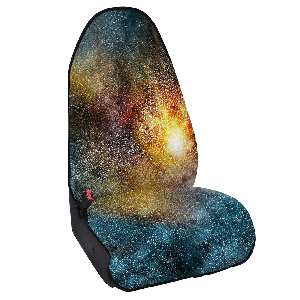 Blue Orange Stardust Galaxy Space Print Waterproof Car Seat Cover