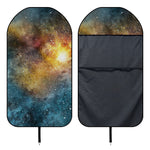 Blue Orange Stardust Galaxy Space Print Waterproof Car Seat Cover