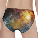 Blue Orange Stardust Galaxy Space Print Women's Panties