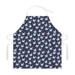 Blue Origami Crane Pattern Print Adjustable Apron