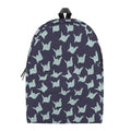 Blue Origami Crane Pattern Print School Backpack