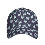 Blue Origami Crane Pattern Print Baseball Cap