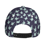 Blue Origami Crane Pattern Print Baseball Cap