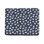 Blue Origami Crane Pattern Print Bifold Wallet