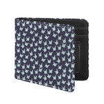 Blue Origami Crane Pattern Print Bifold Wallet