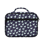 Blue Origami Crane Pattern Print Briefcase Bible Bag