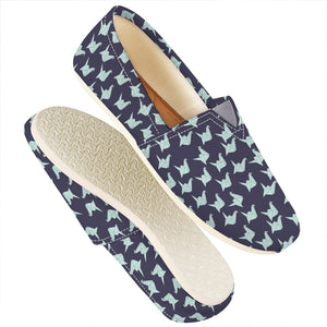 Blue Origami Crane Pattern Print Casual Shoes