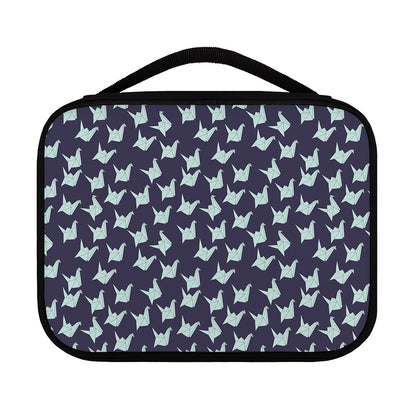 Blue Origami Crane Pattern Print Classic Bible Case
